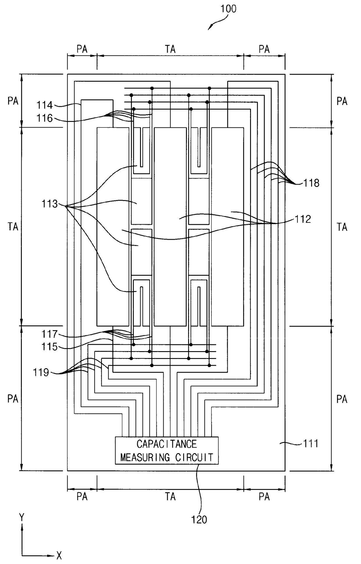 Capacitive touch panel and capacitive touch apparatus having the same