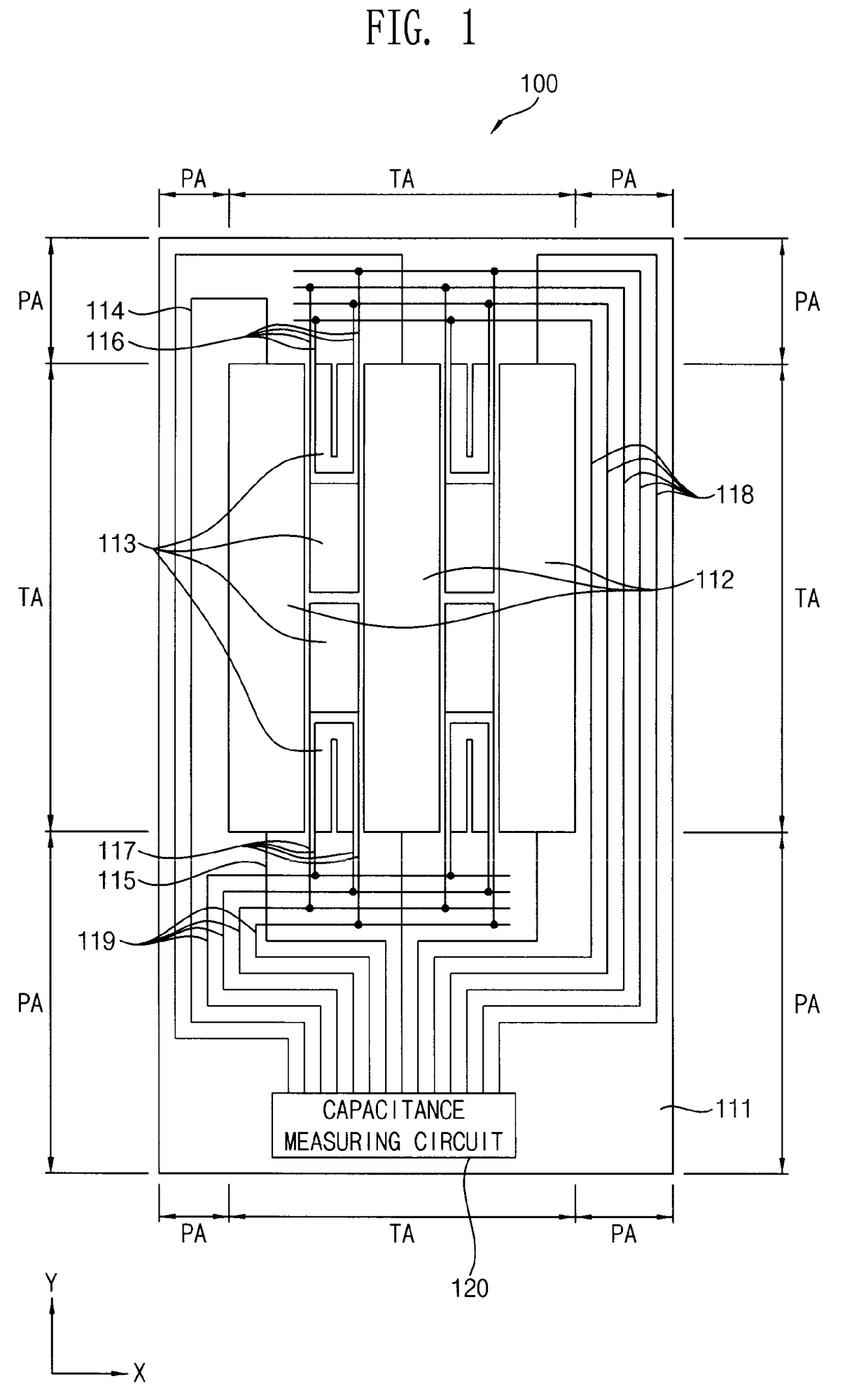 Capacitive touch panel and capacitive touch apparatus having the same