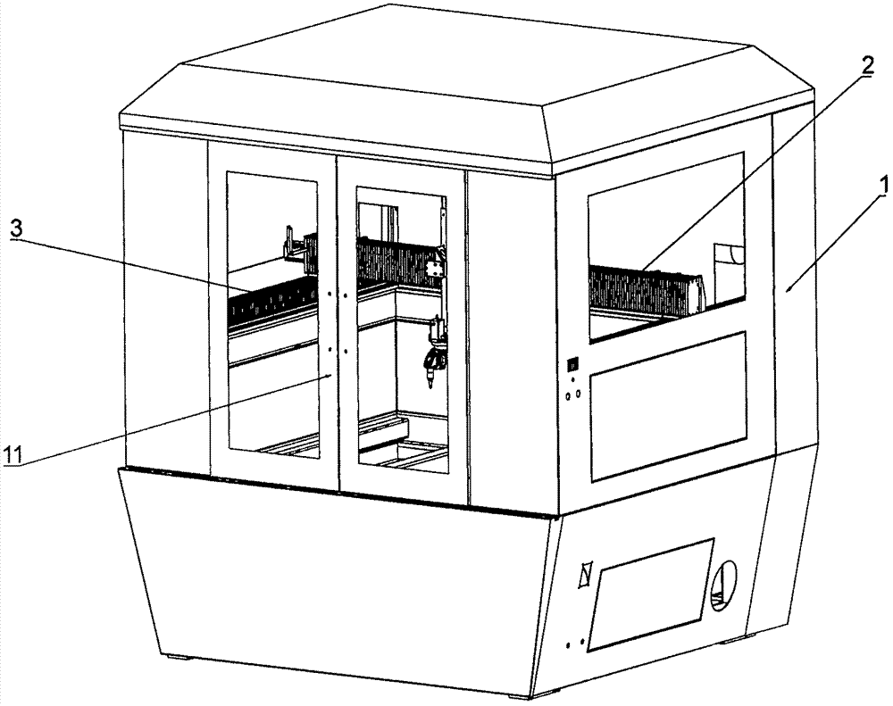 Three-dimensional five-axis laser cutting machine