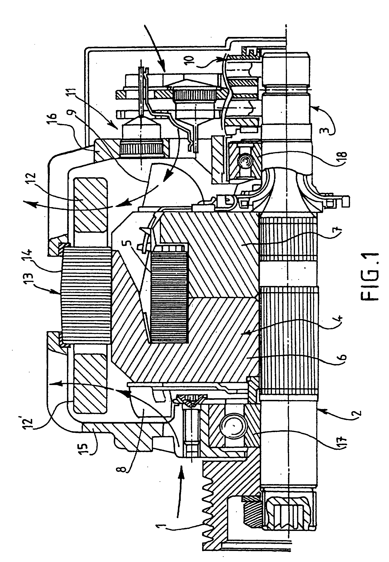 Alternator equipped with stator having twisted inputs