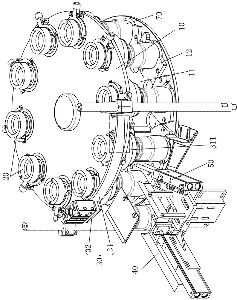 Bottle body transporting device of full-automatic bottle filling machine