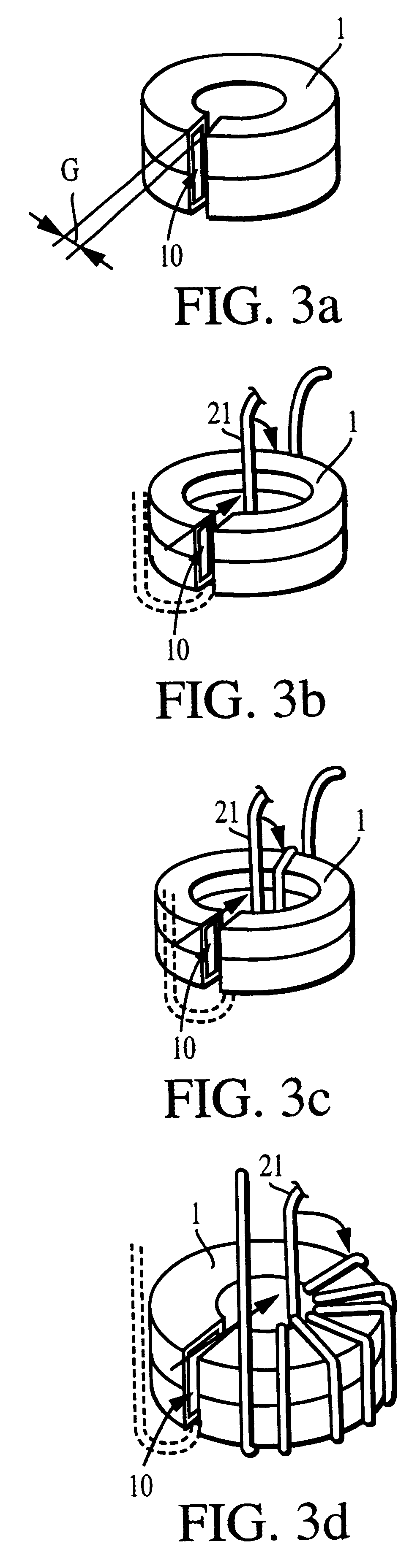 Inductor core-coil assembly and manufacturing thereof