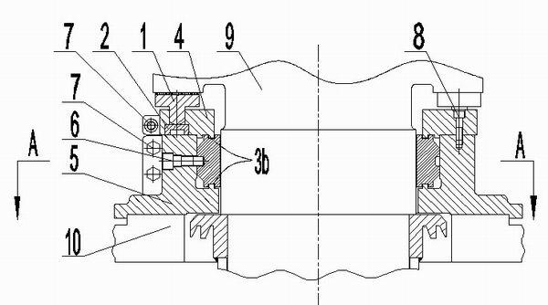 Combined bearing used for vertical epicyclic gearbox of nuclear power circulating water pump