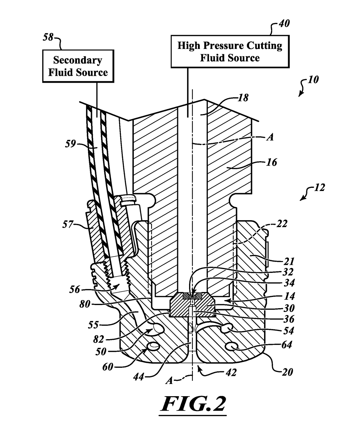 High-pressure waterjet cutting head systems, components and related methods