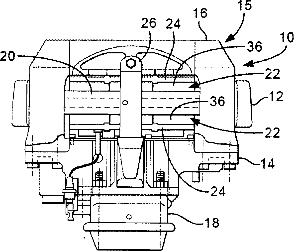 Rear plate assembly of disc brake block