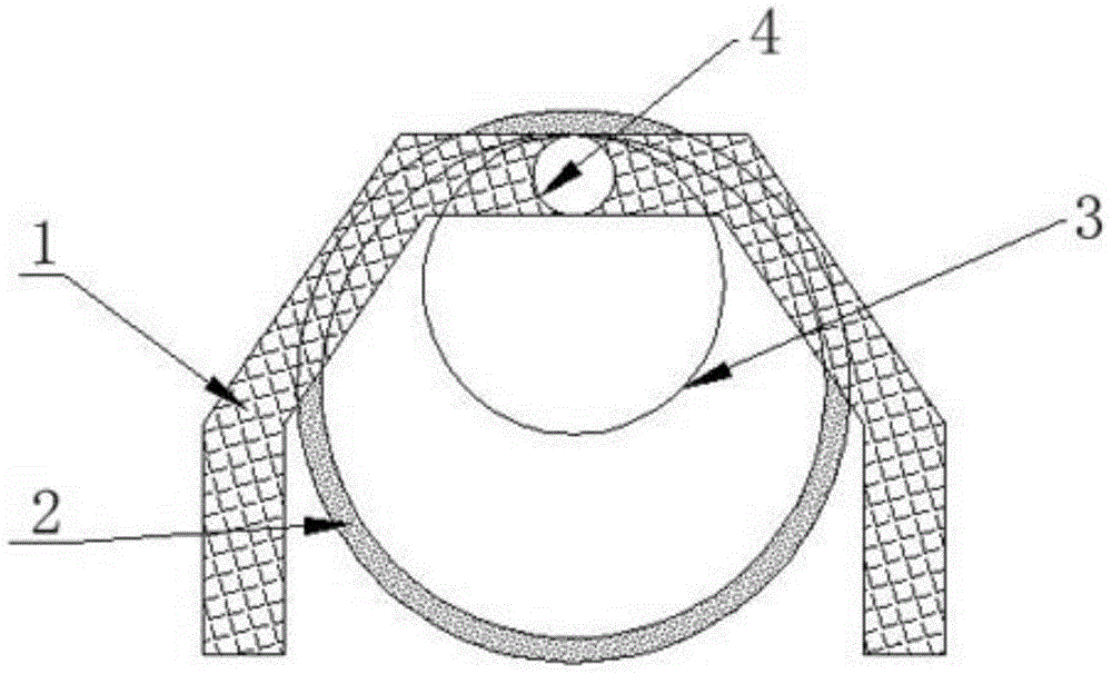 Novel suspended roller forming reinforced concrete drainage pipe maintenance structure and maintenance method thereof