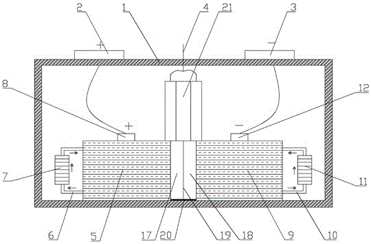 Lithium-sulfur battery energy storage system in the form of liquid flow