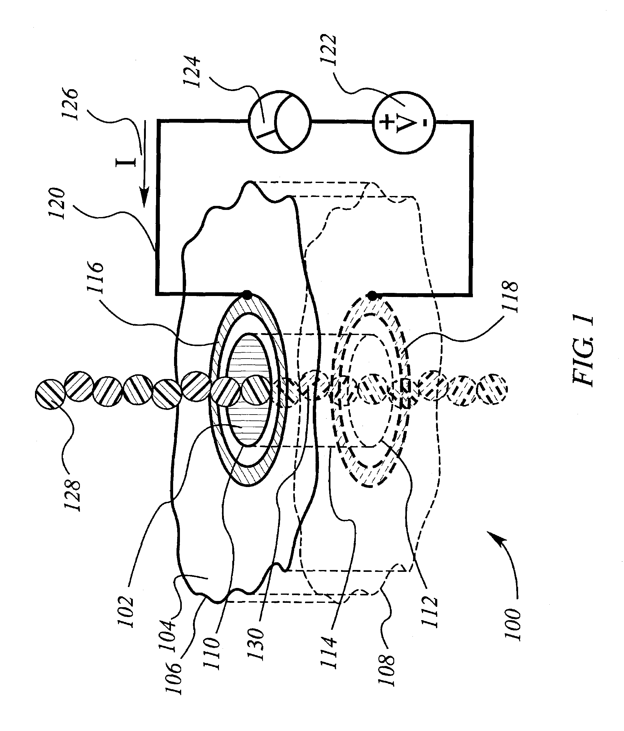 Nanopore with resonant tunneling electrodes