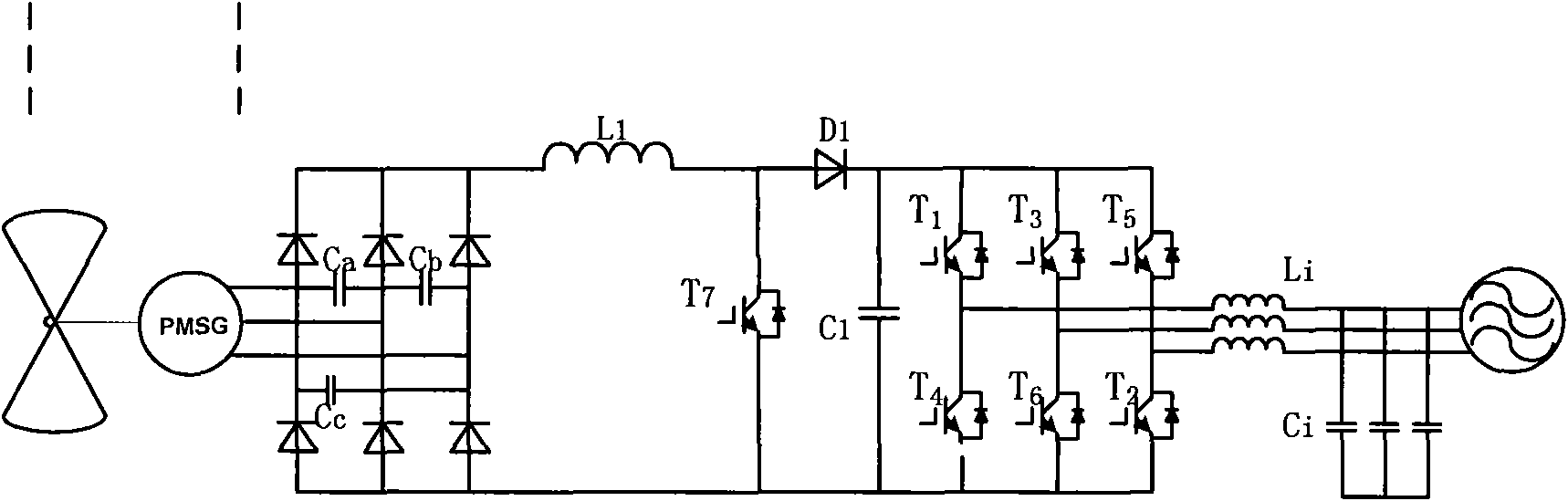 Monopole inverter capable of boosting voltage