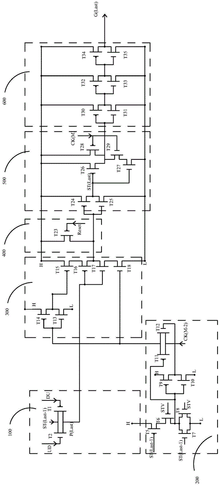 low temperature polysilicon thin film transistor goa circuit