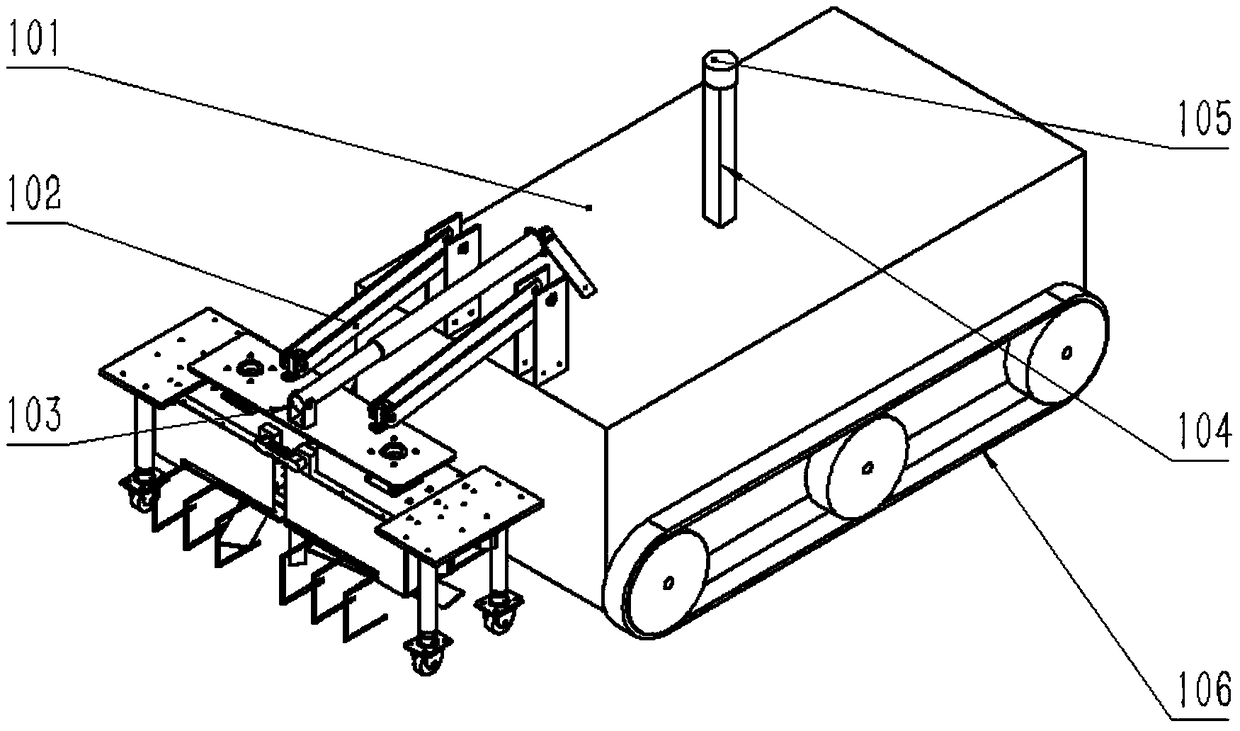 Automatic profiling hay mower suitable for terrain of orchard