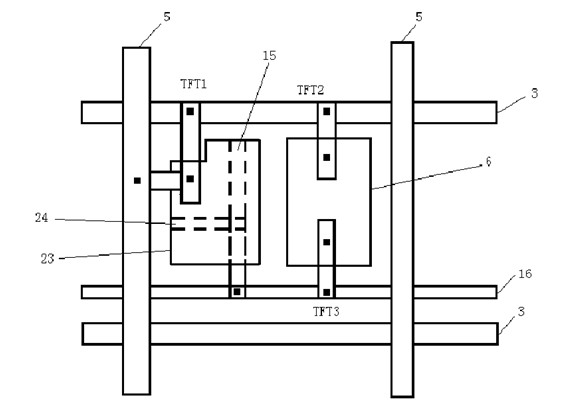 Embedded capacitance type liquid crystal touch screen