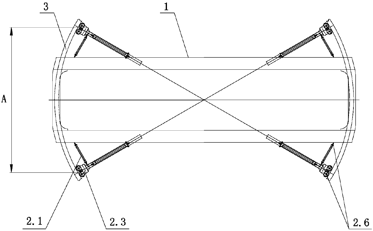 Horizontal Guide Mechanism with Large Wheel Base for Ring Crane