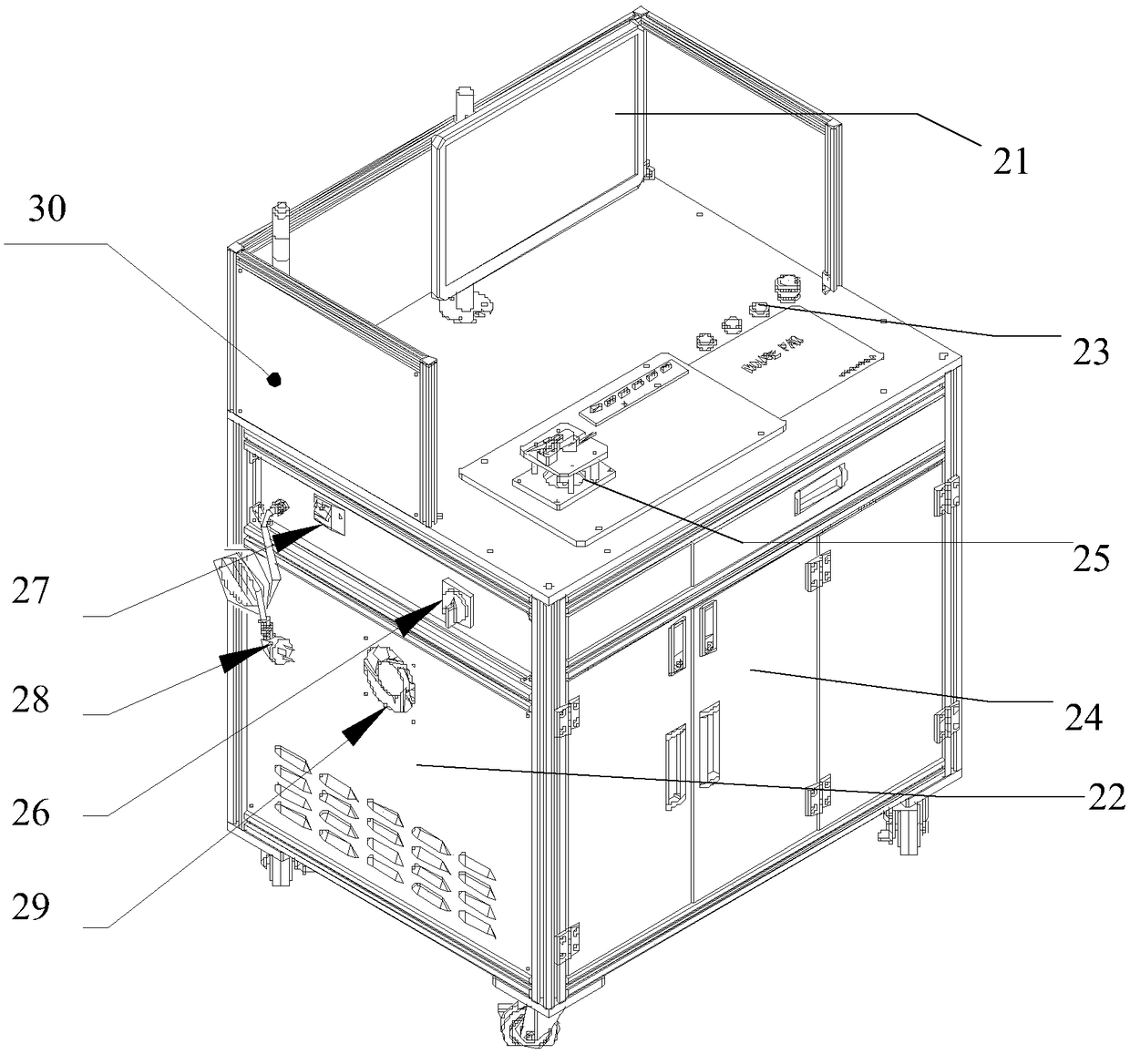 Testing device and method for stepping motor