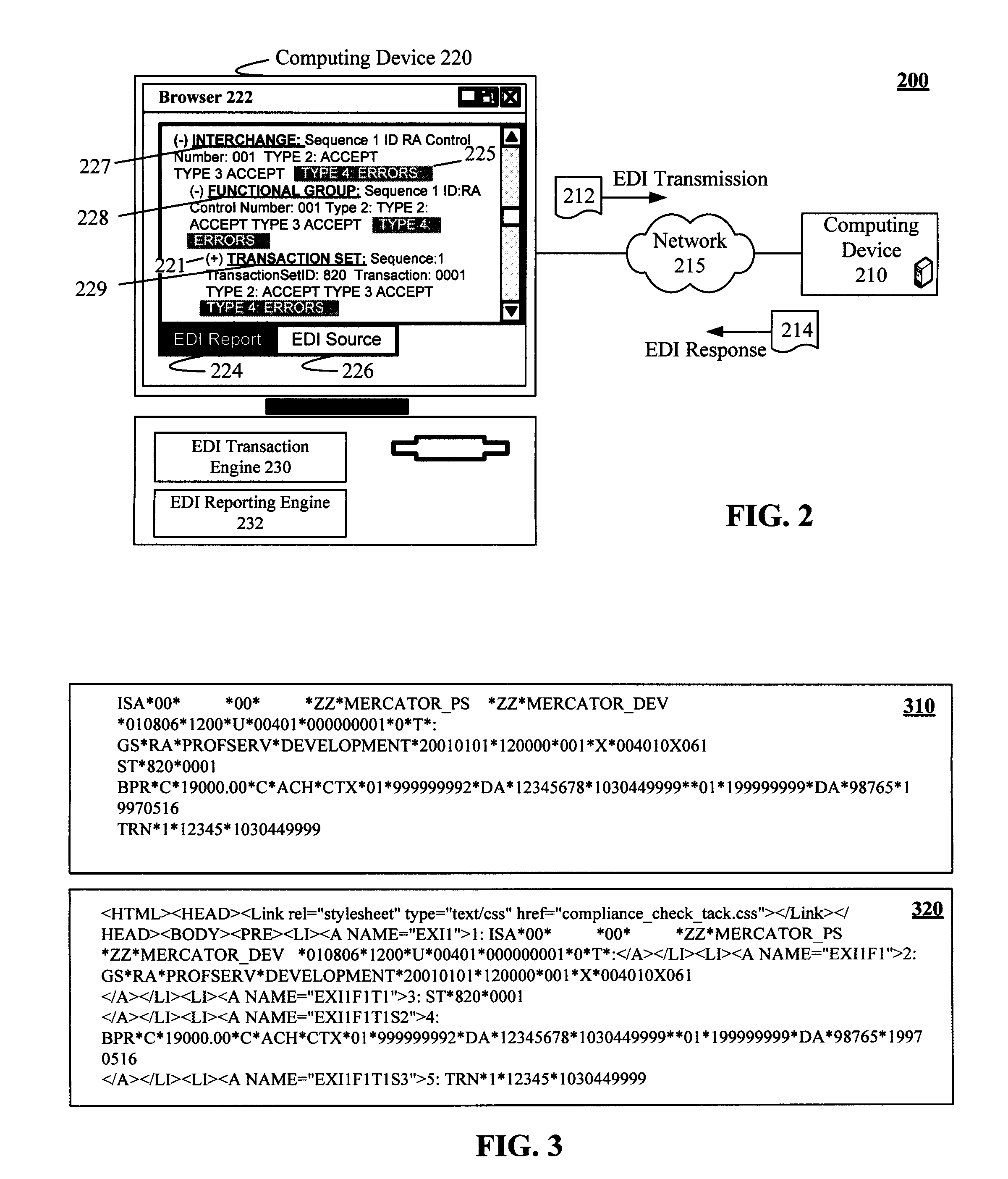 Enhanced electronic data interchange (EDI) reporting with hyperlinks to EDI source information