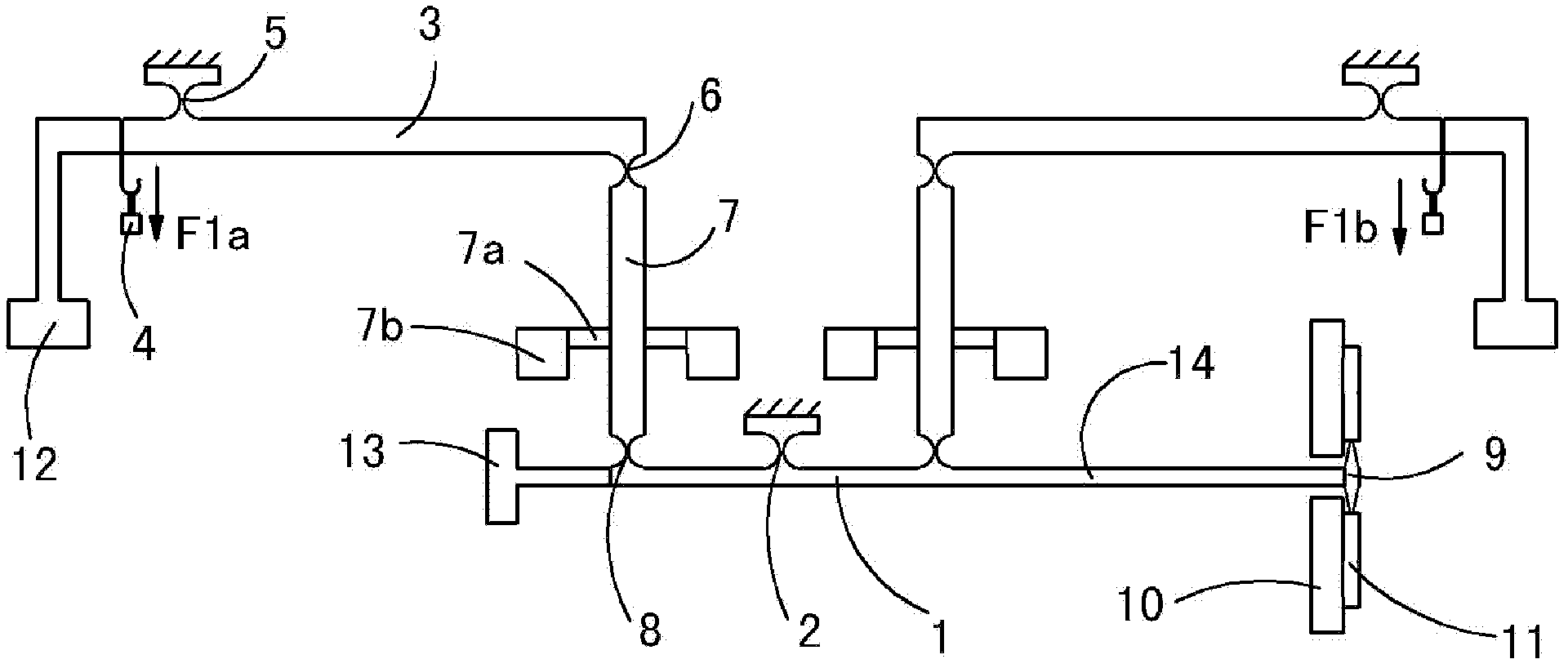 Differential type vertical micro-force loading device and method