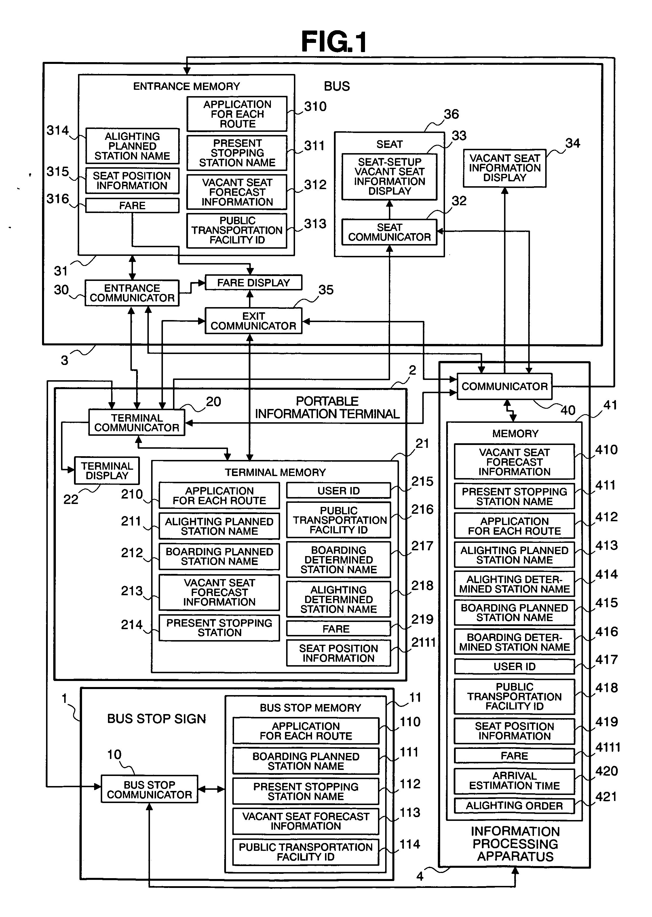 Vacant seat reservation system