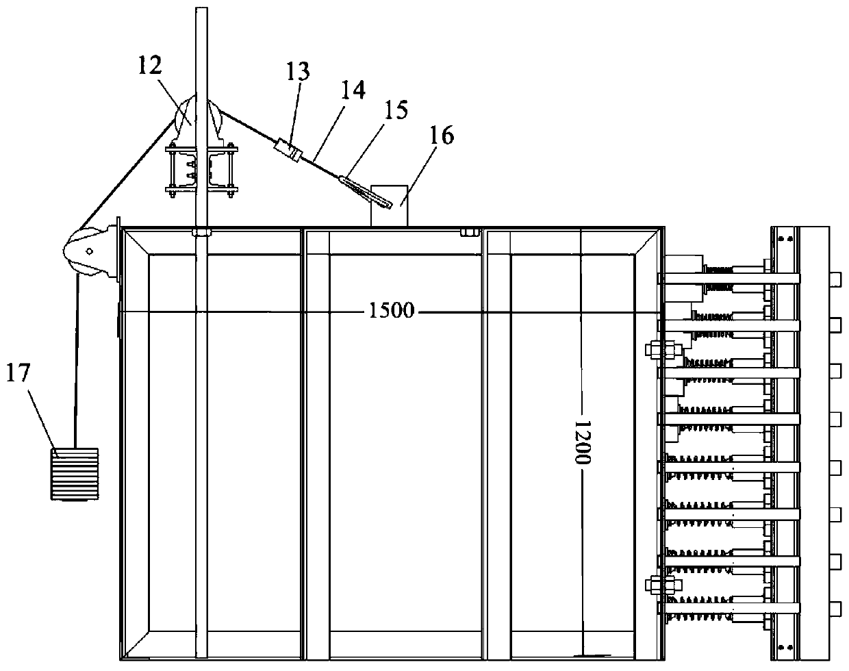 Self-balancing type multi-loading-path one-way shearing box for pile-soil test