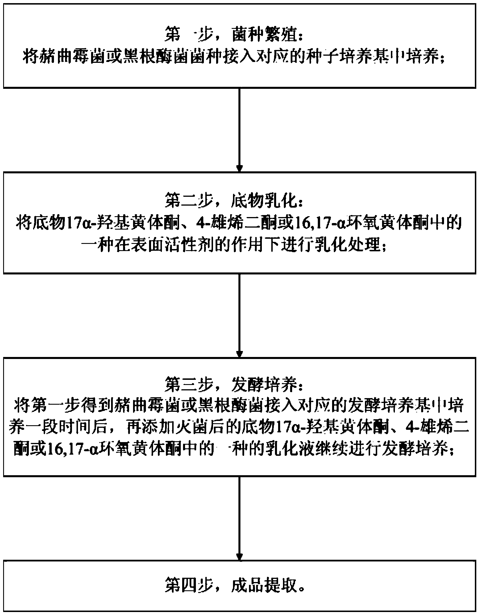 Preparation method for hydroxylation of 11 alpha of important intermediate of steroidal hormone substance