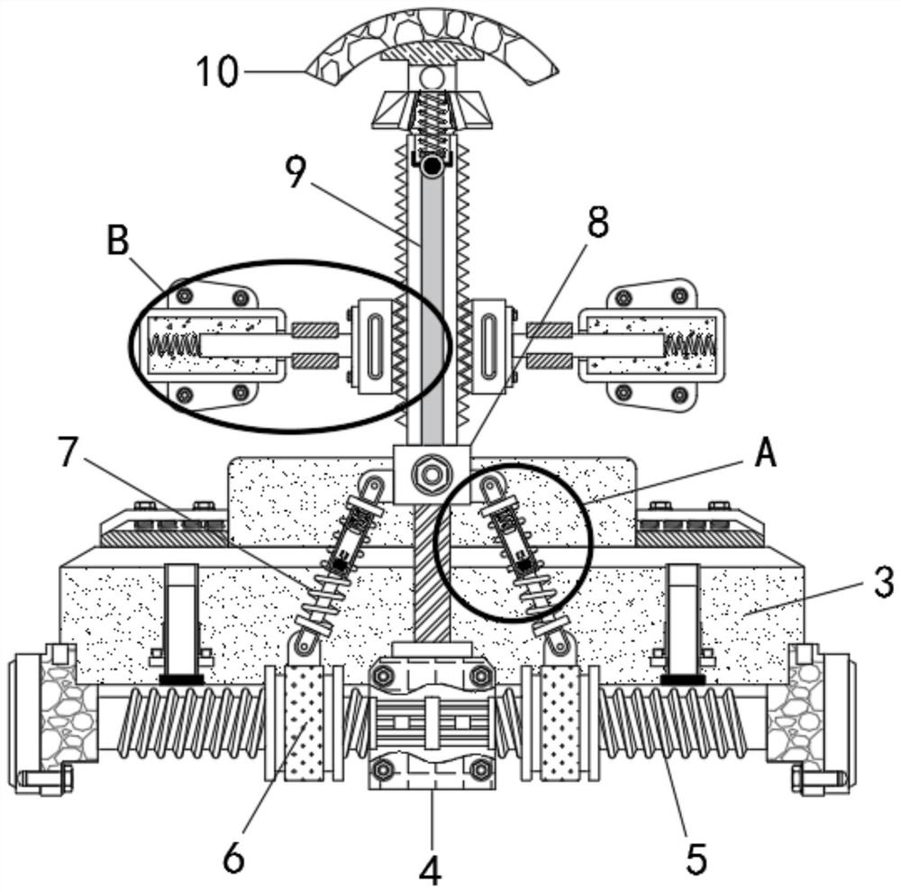 Part clamping and fixing device based on machine manufacturing