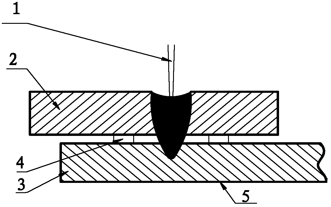 Single-surface traceless welding method for stainless steel composite panel of elevator