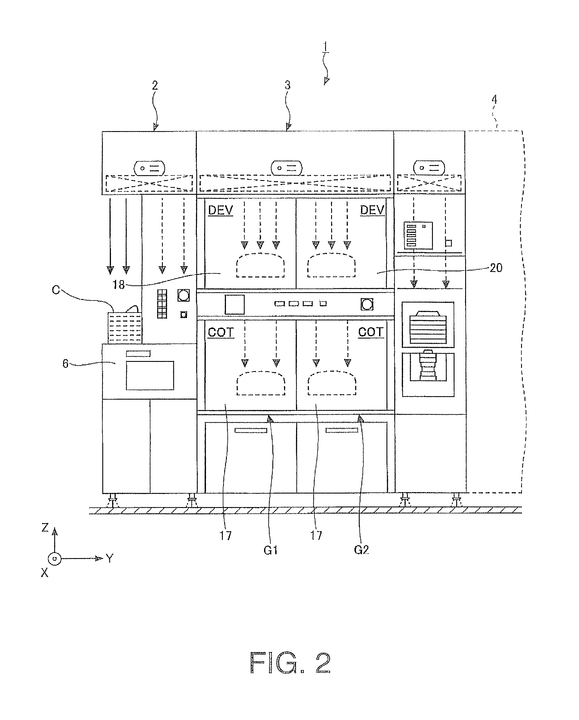 Resist coating and developing apparatus, resist coating and developing method, resist-film processing apparatus, and resist-film processing method