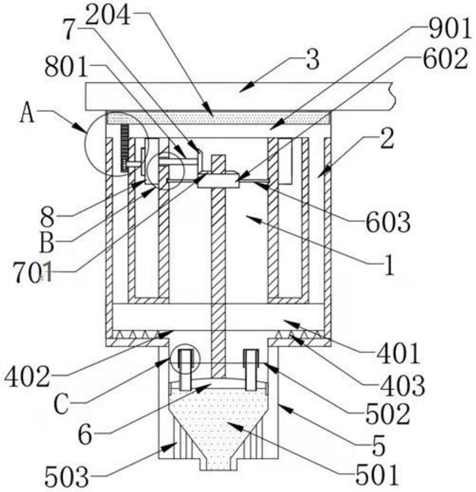 Anti-coking device for oil-gas line at top of coke tower