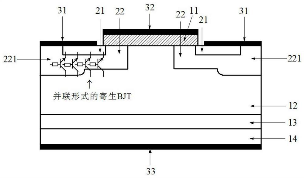 A kind of mosfet that improves UIS avalanche tolerance and preparation method thereof