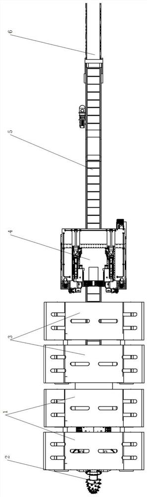 Fully-mechanized excavation roadway quick excavation process based on duplex multi-group self-moving walking type temporary support