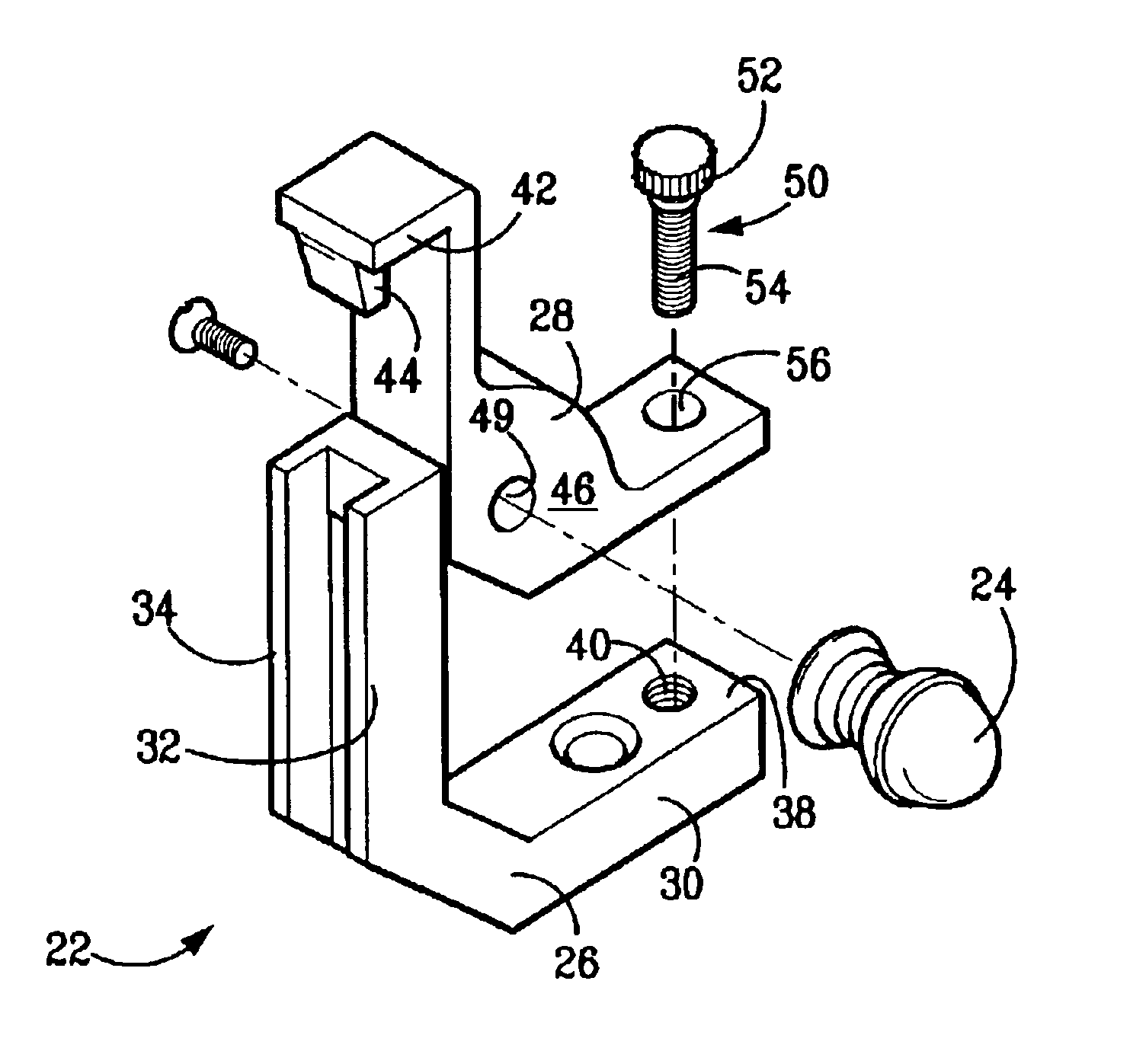 Latching stair rod assembly