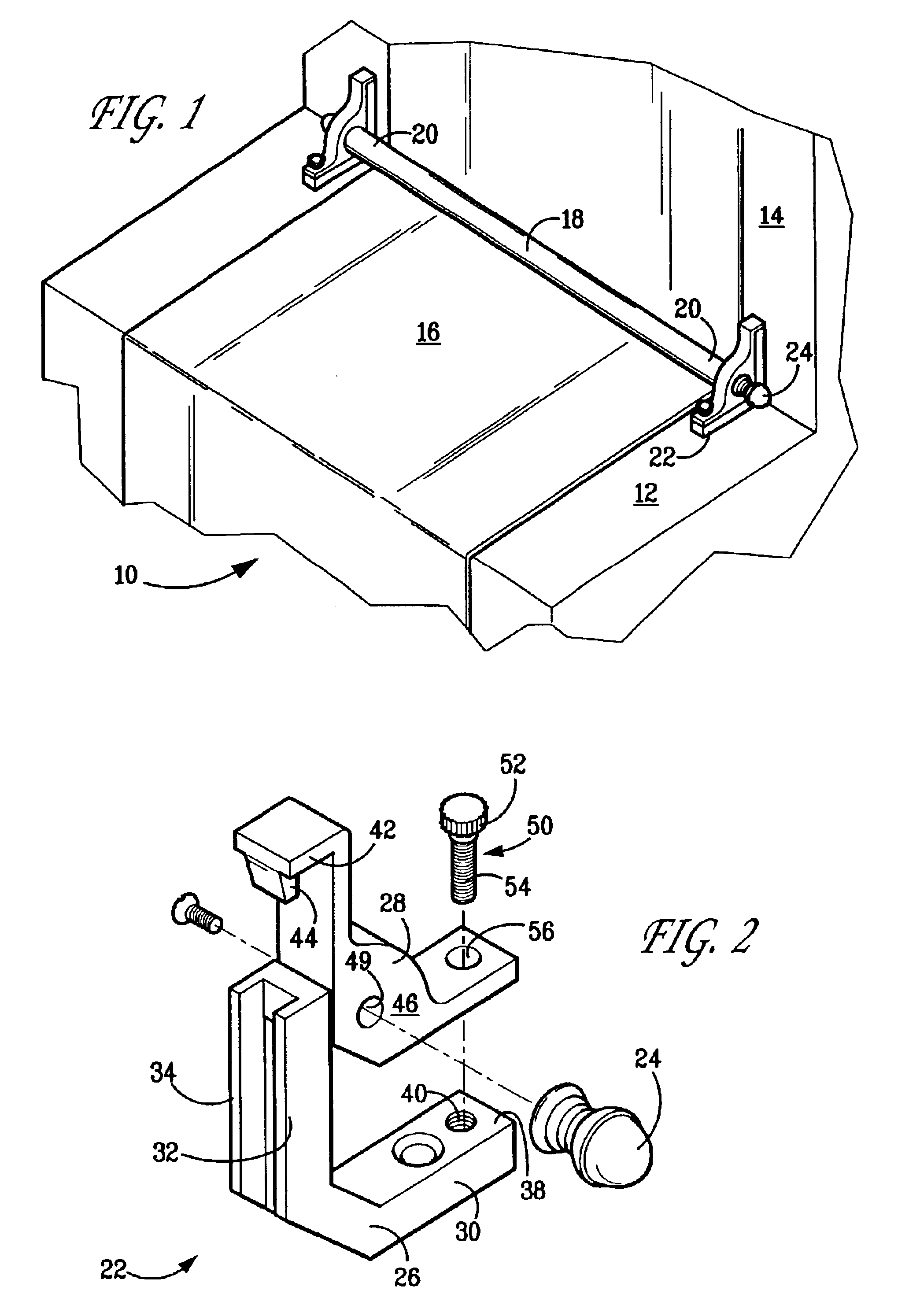 Latching stair rod assembly