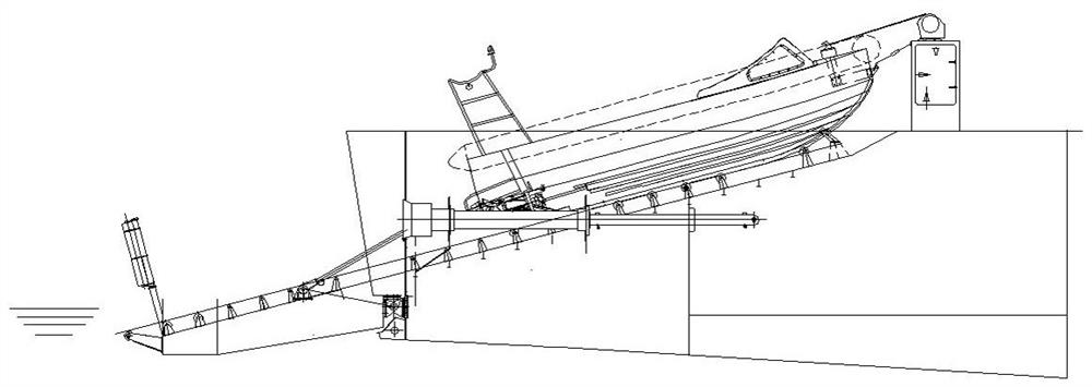 Shipborne boat swing rod type catching and releasing device, shipborne boat and mother boat