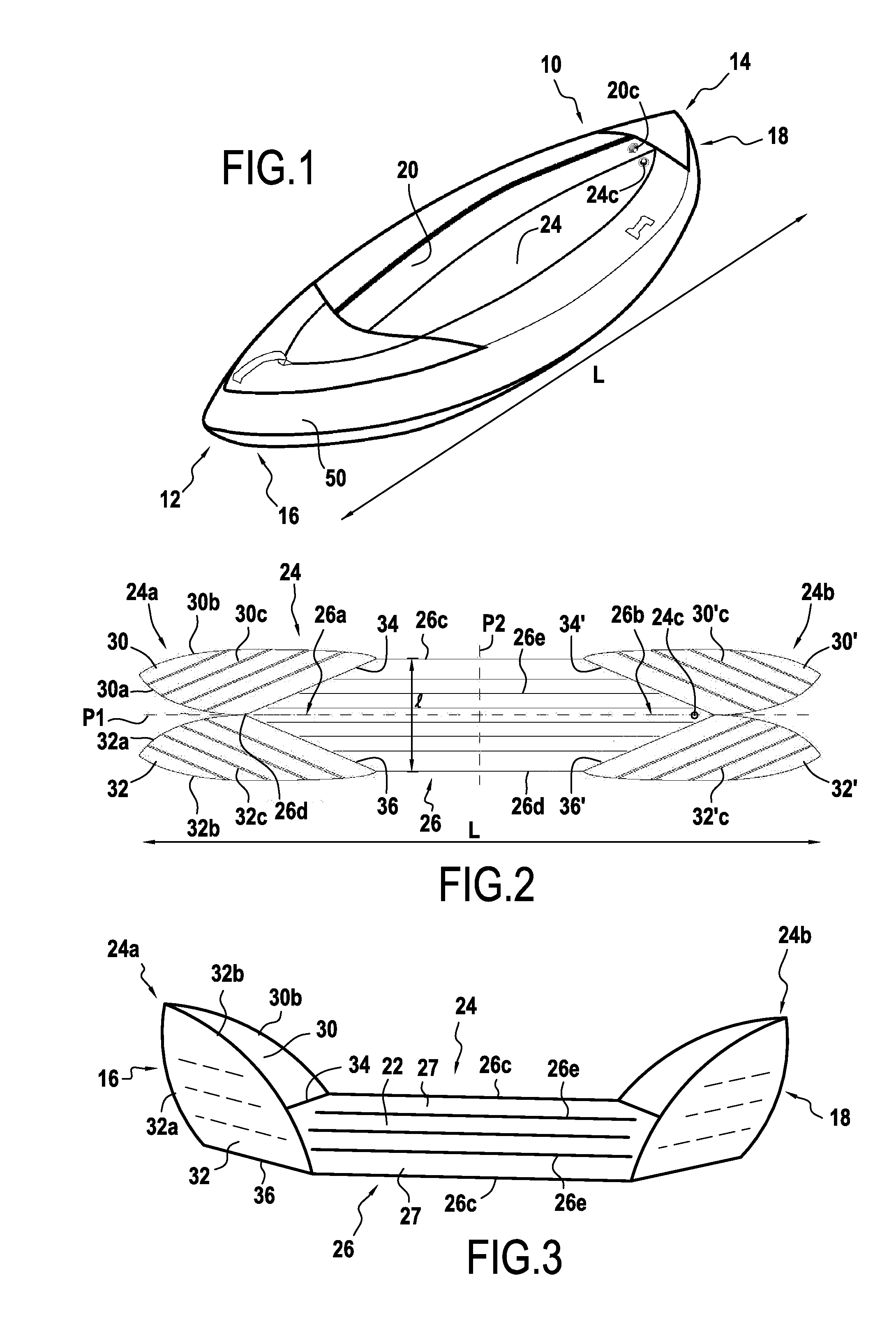 Bow of inflatable boat