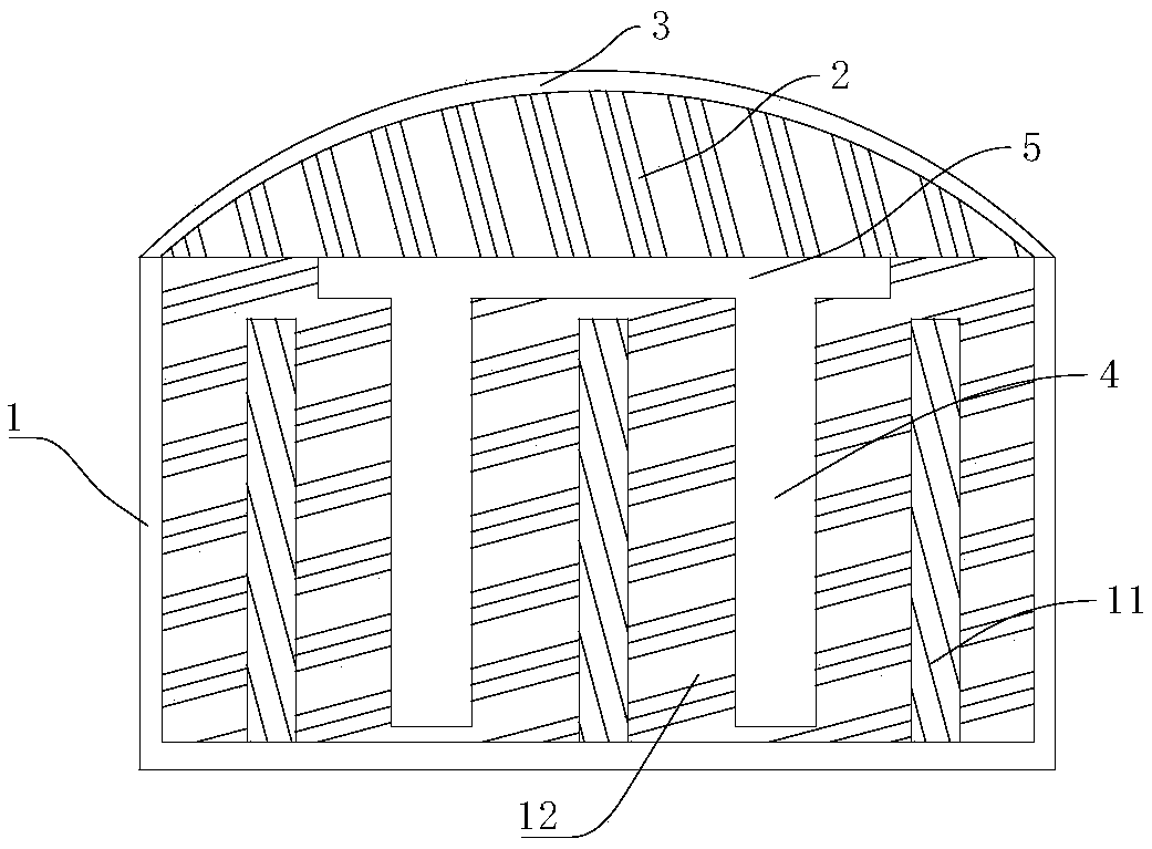 A high-heat-dissipating all-resin casting type busbar groove