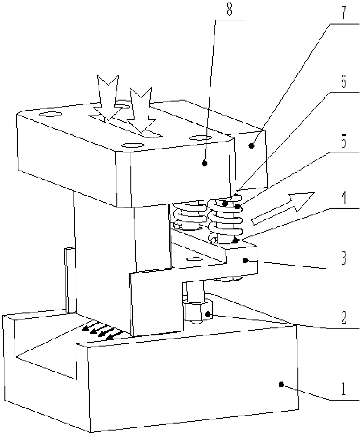 Device and method for processing inclined surface through follow-up sealing liquid cutting-in type electrolytic milling machining