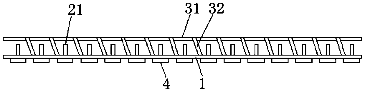 Overall mold entering structure for semi-formed steel bar mesh