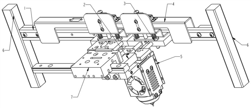 Head switching device for 3D printing