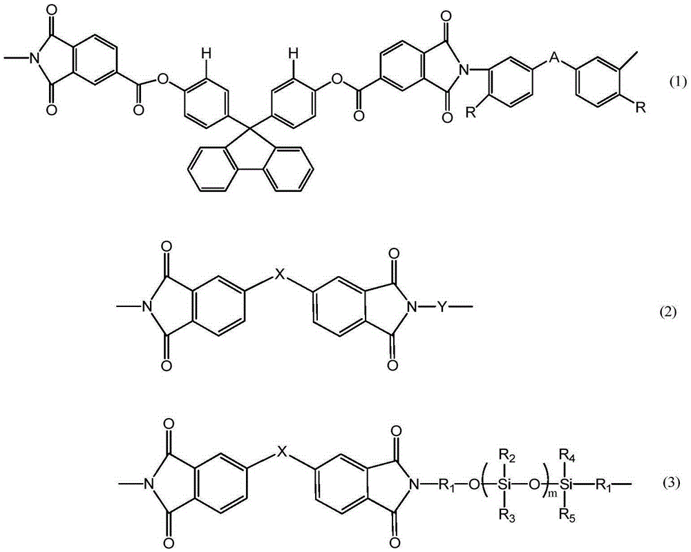 Positive photosensitive polyimide resin composition with ester bond connected fluorene unit and siloxane