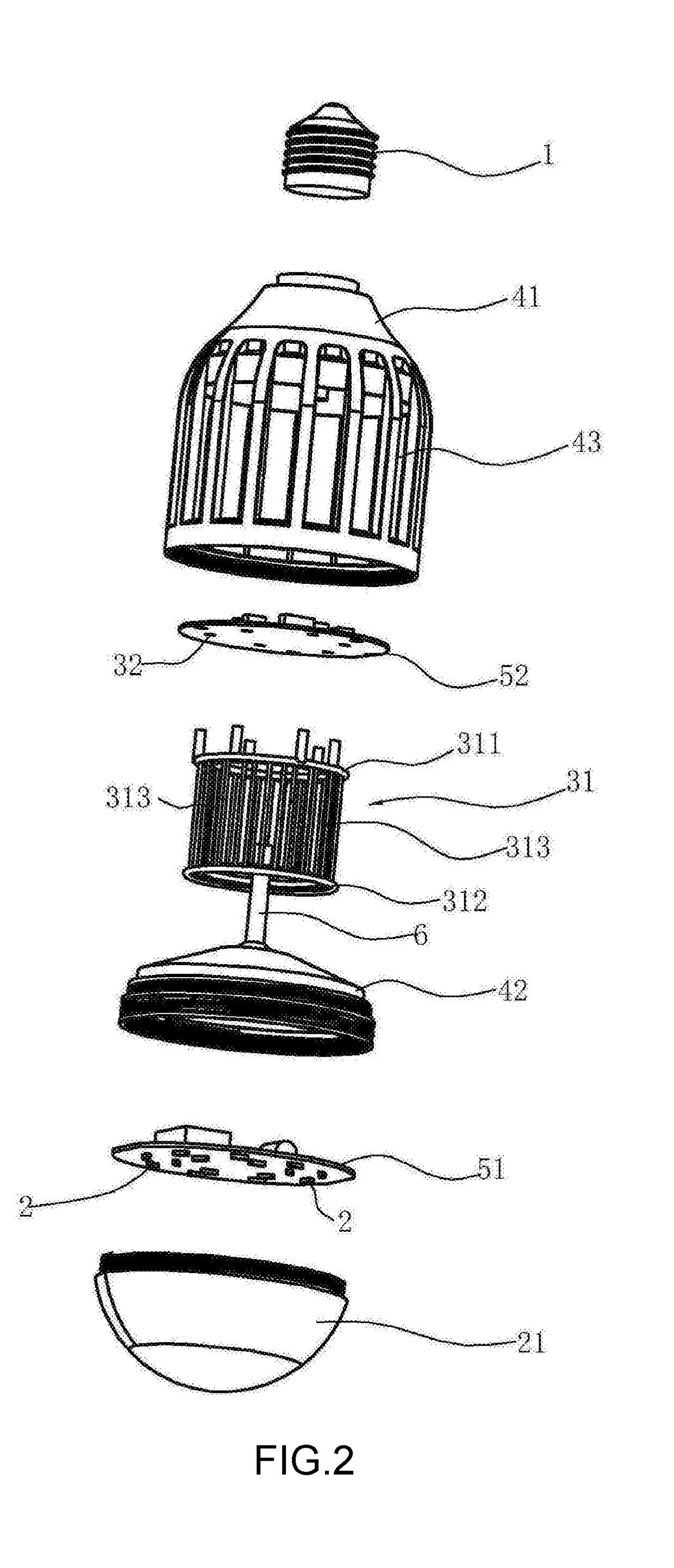 Mosquitocidal light bulb