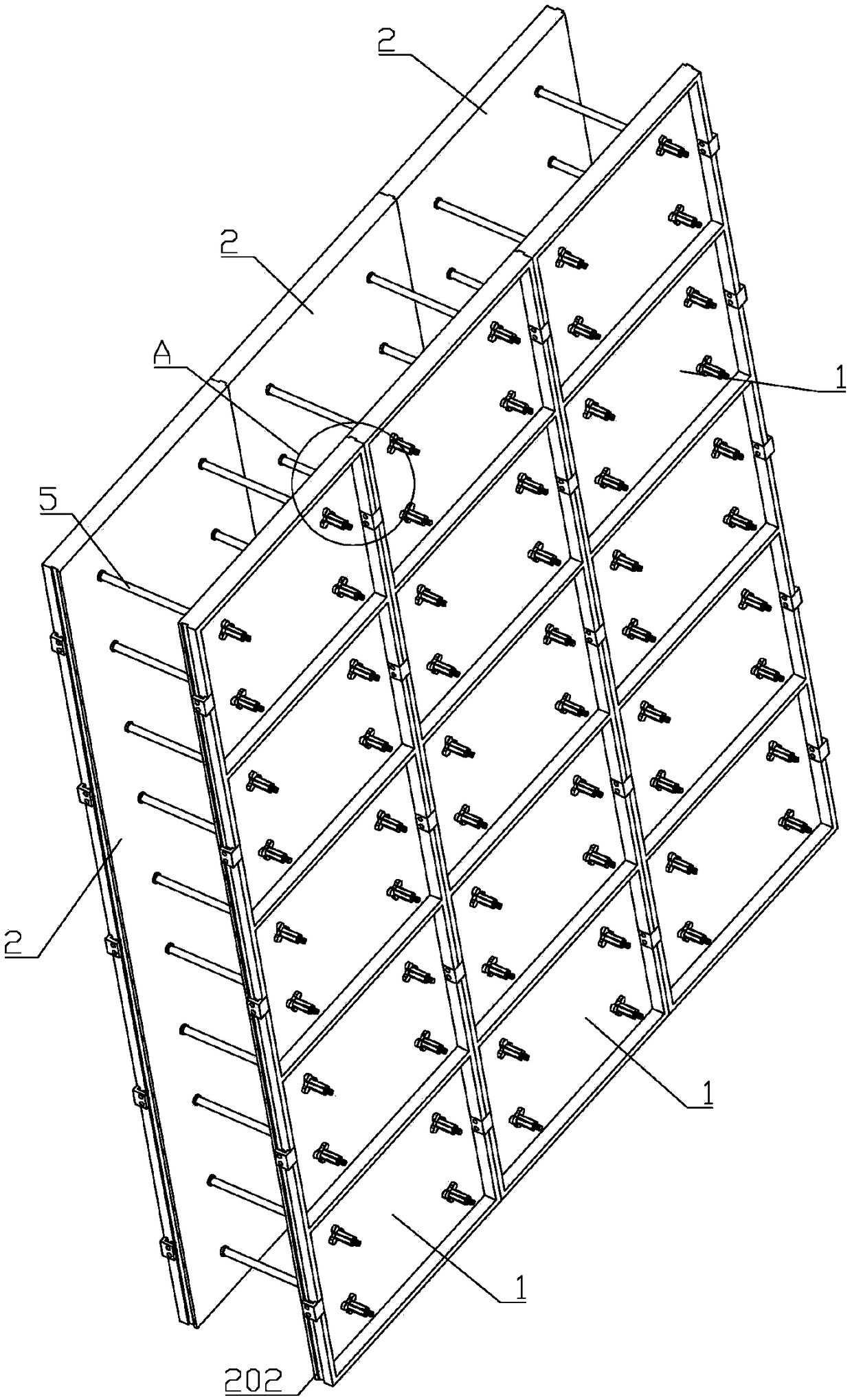 Combined aluminum alloy formwork