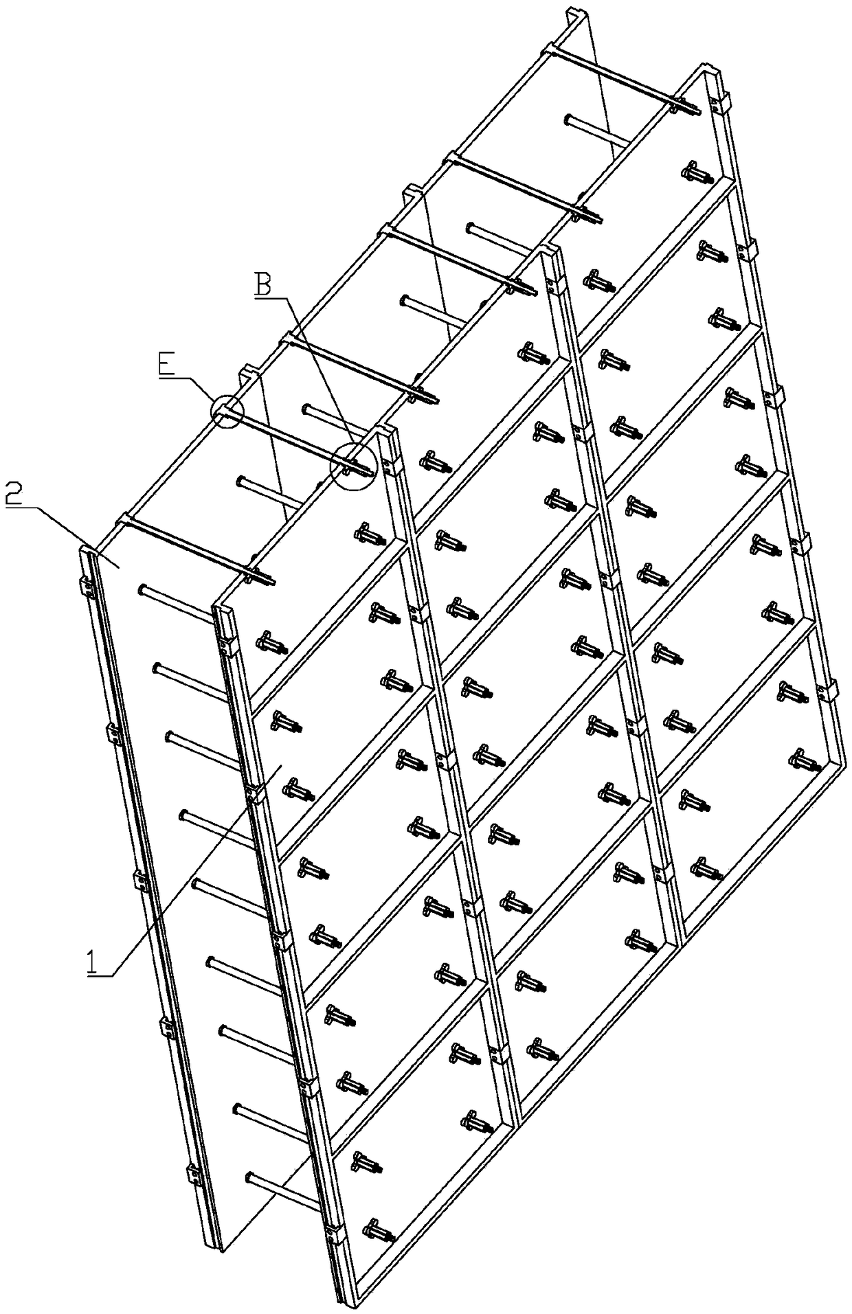 Combined aluminum alloy formwork