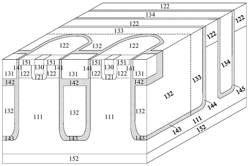 Termination structure of split gate vdmos devices