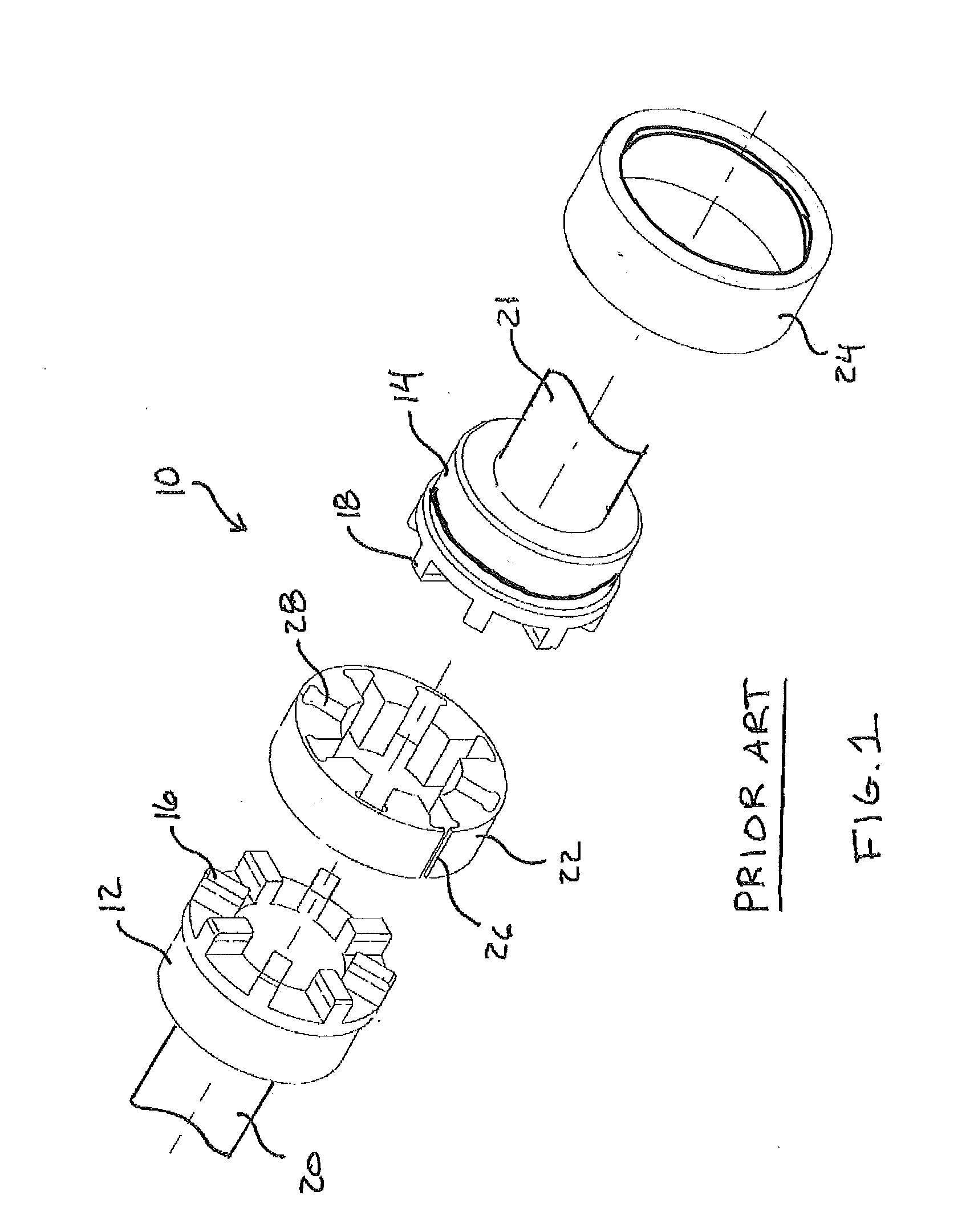 Insert for shear-type flexible shaft couplings