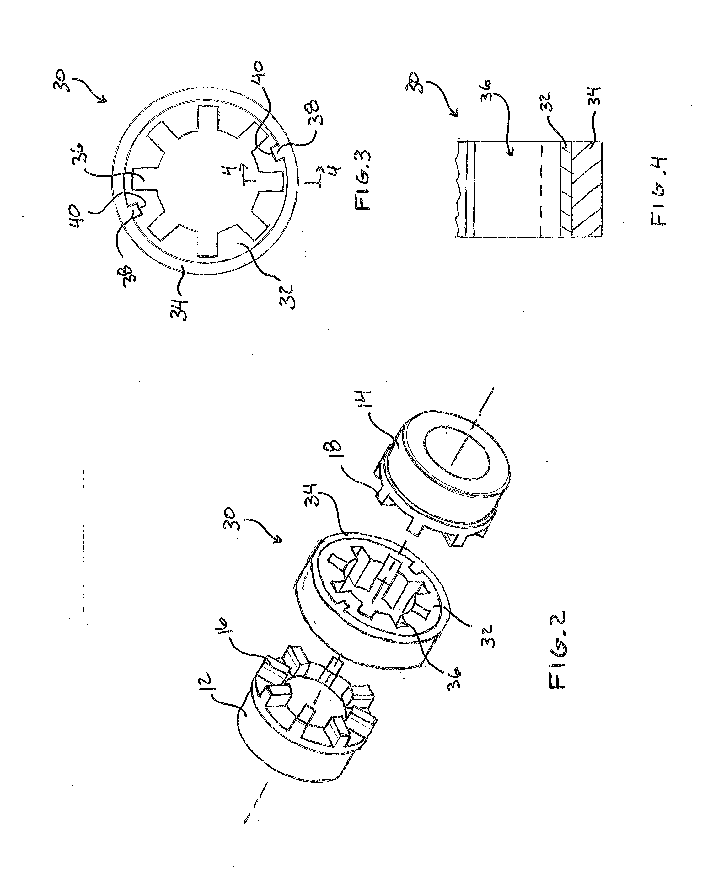 Insert for shear-type flexible shaft couplings