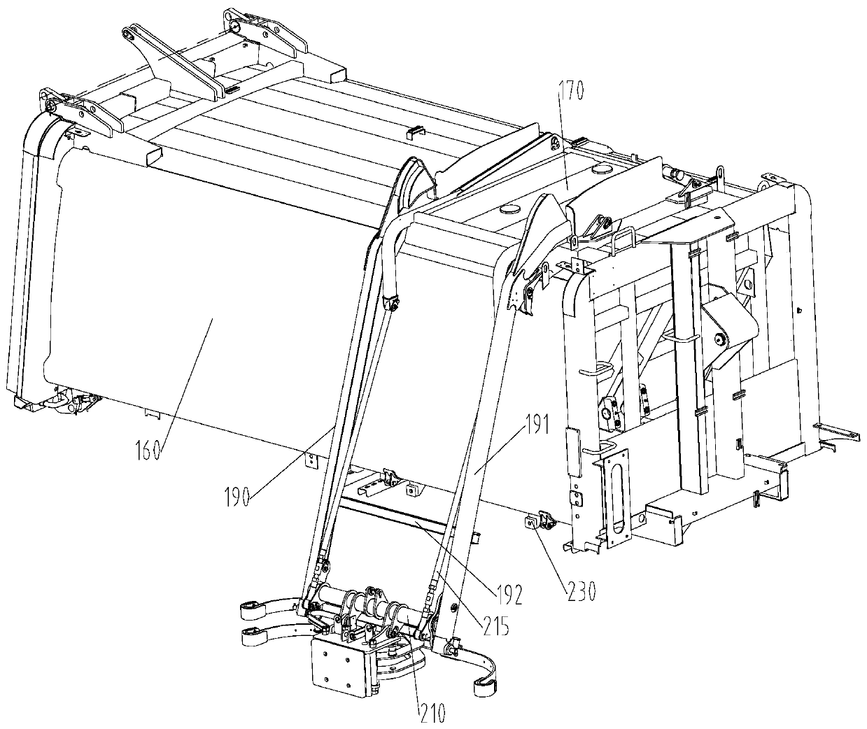 Side feeding device, barrel holding feeding mechanism control system and method and garbage truck