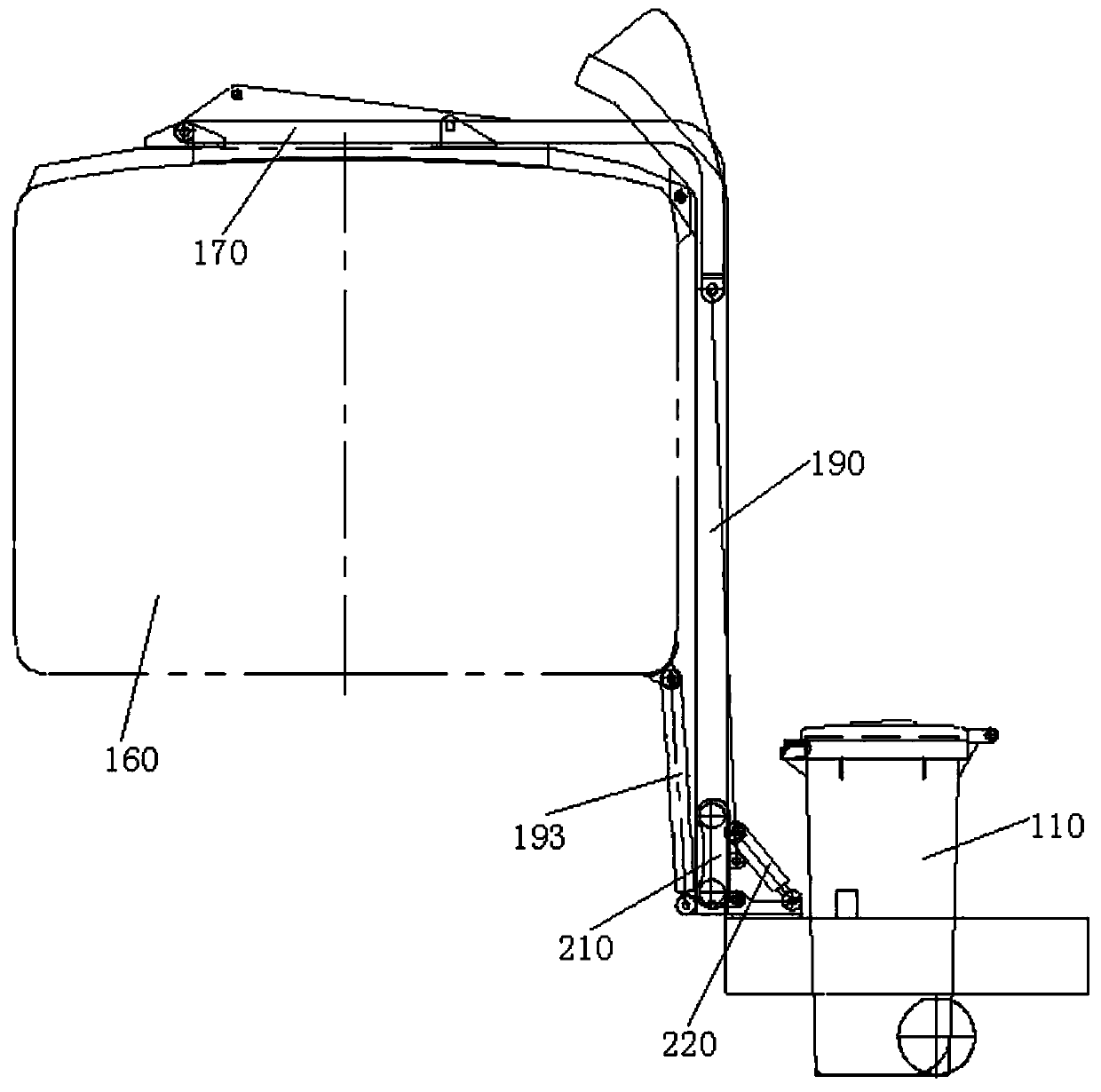 Side feeding device, barrel holding feeding mechanism control system and method and garbage truck