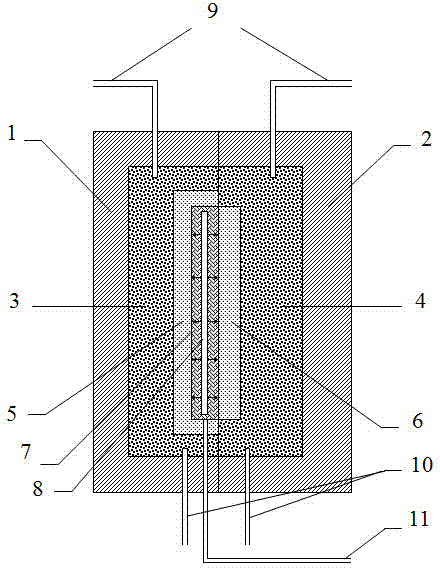 Method for eliminating ITO blank interlayer during pressure slip casting