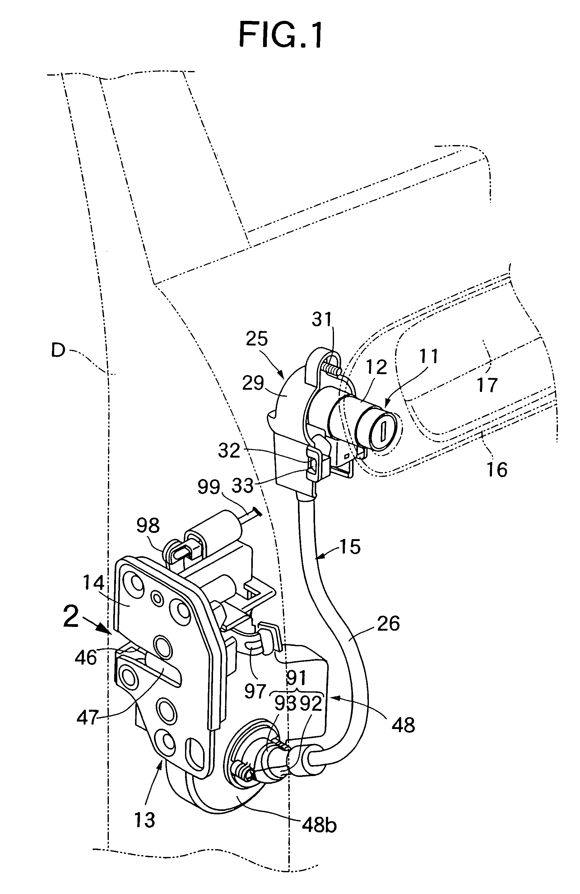 Door opening and closing device for vehicle and assembly method thereof