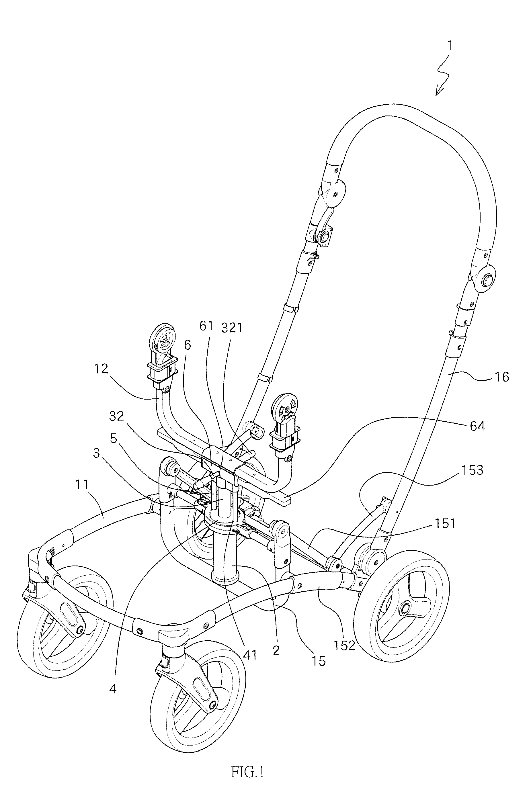 Baby stroller with a suspension unit