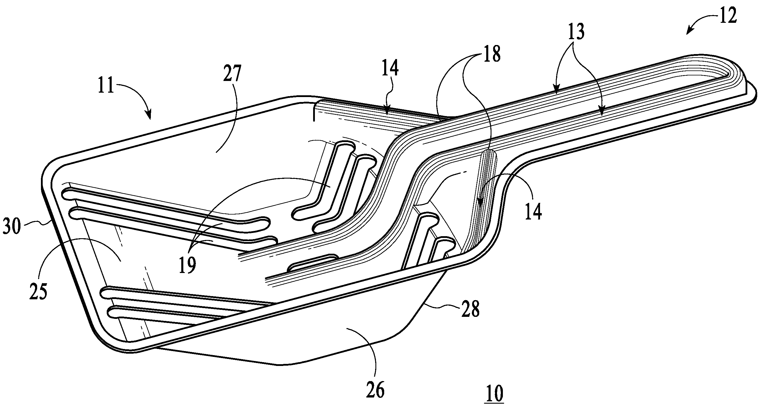 Thermoformed litter scoop